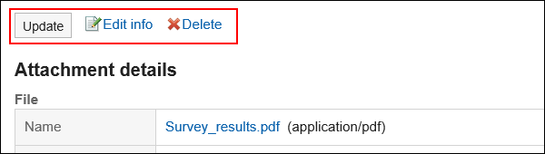 Image of the file Action link