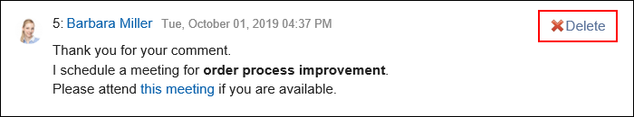 Image of the delete link