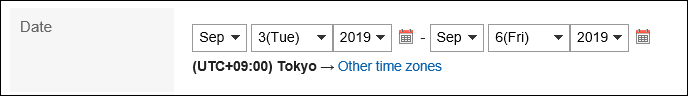 Image of dates configured