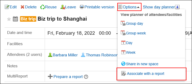 Image of a report link