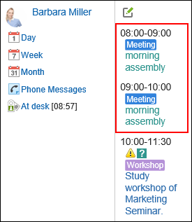 Image of a tentative appointment