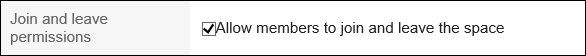 Image of configuring the permission for join and leave
