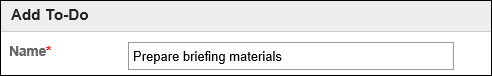 Image of entering a To-Do name