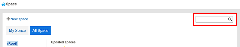 Images for searching data across spaces