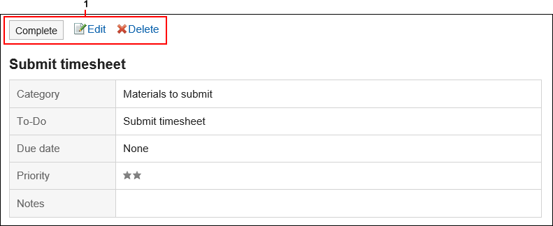 Screen capture: "To-Do List Details" Screen