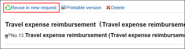 Image of a reuse and request action link
