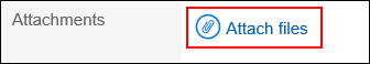 Image of an action link for attaching files