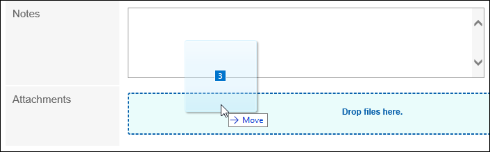 Image of selecting multiple files by drag and drop