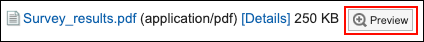 Screenshot: The attachment area with Preview button is highlighted