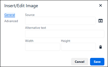Screenshot: The "Insert/Edit Image" dialog