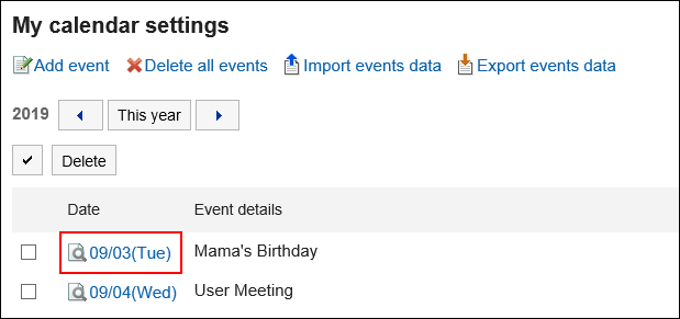 Image of the date of the event to update