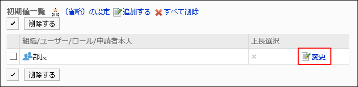 変更の操作リンクが赤枠で囲まれた画像