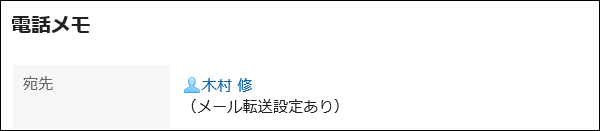 宛先が表示されている画像