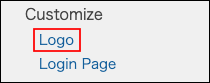 Screenshot: "Logo" is highlighted