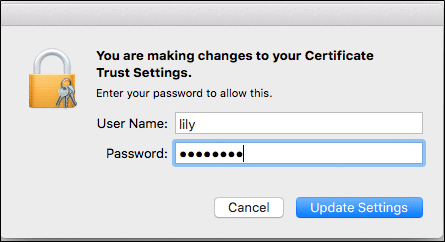 Image of entering the administrator's name and password of the computer