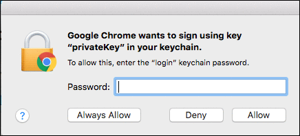 Image where the 'Always Allow' button is highlighted