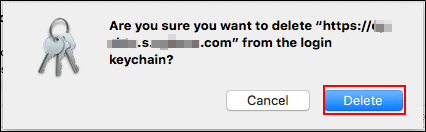 Image of confirming the identity preference to delete