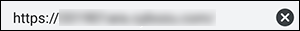 Image of the URL input field of Android Chrome