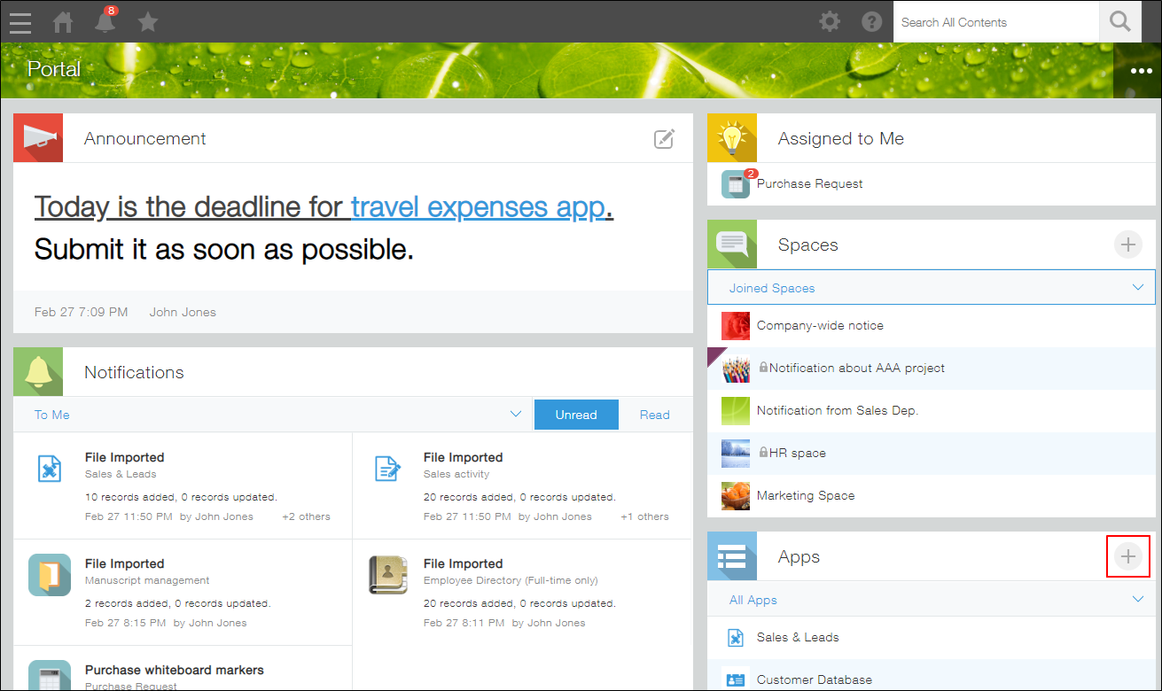 Screenshot: The "Create app" button on Portal is highlighted