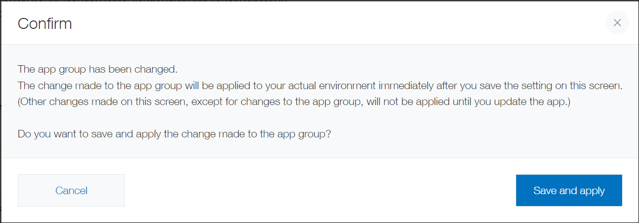 Screenshot: The "Confirm" dialog is displayed