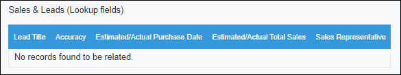 Screenshot: A specified field is displayed