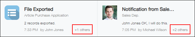 Screenshot: Grouped notifications