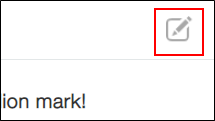 Screenshot: The "Edit body text" icon is highlighted