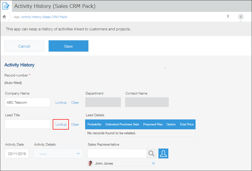 Screenshot: Retrieving case information
