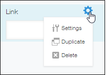 Screenshot: The settings icon for a field