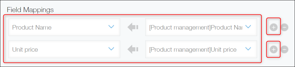 Screenshot: On the "Lookup settings" screen, the "Field mappings" section is highlighted