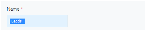 Screenshot: A field name is being entered
