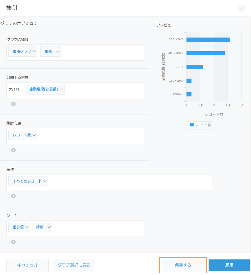 スクリーンショット：[保存する]を枠線で強調している