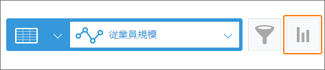 スクリーンショット：「集計する」アイコンが枠線で強調されている